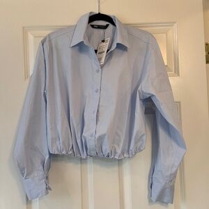 Zara Light Blue Button-Down Shirt